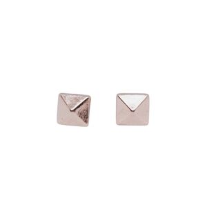GIRLS  gold pyramid stud earrings hypoallergenic nickle and lead free‎